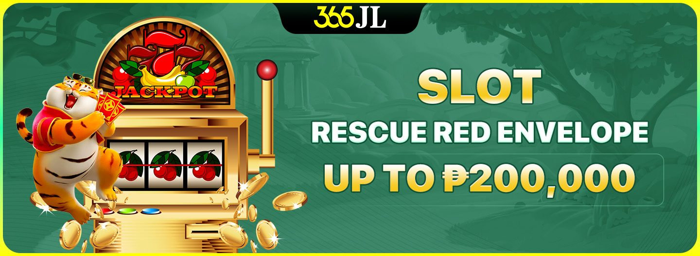 Promotional banner for the Slot Rescue Red Envelope up to ₱200,000